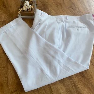 Men’s Vittorio St.Angelo White pleated slacks S46L